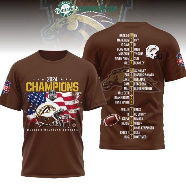 Western Michigan Broncos 2024 Salute To Veterans Champions Hoodie T-Shirt